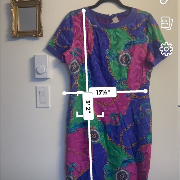 Chain print silk dress - Picture 3 of 4